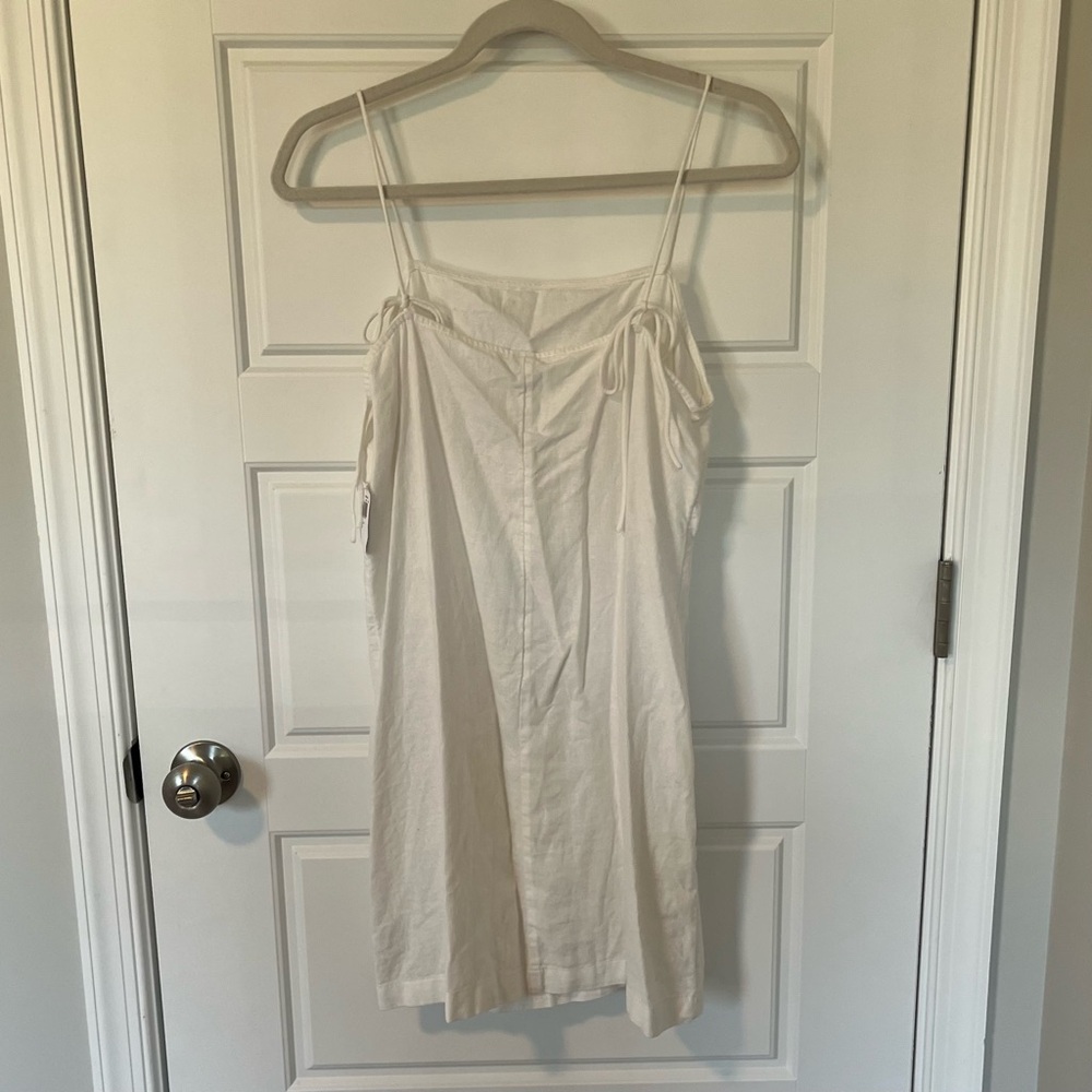 NWT Old Navy White Linen Mini Dress | M - Picture 3 of 9